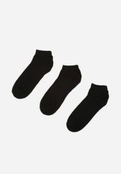 Czarne Bawełniane Skarpety 3 Pack Lyenna. Czarne skarpetki damskie Born2be, bez wzorów, z bawełny. Za 4.99 zł.