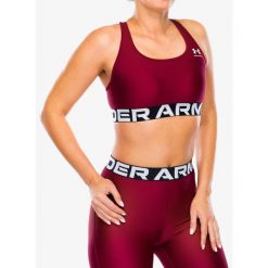 Stanik sportowy Under Armour HeatGear Authentics Mid Branded Bra. Niebieskie biustonosze sportowe damskie Under Armour, bez wzorów. Za 109.99 zł.
