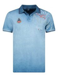Geographical Norway Koszulka polo w kolorze niebieskim rozmiar: XL. Niebieskie koszulki polo męskie Geographical Norway, xl, bez wzorów, z bawełny, bez ramiączek. Za 100.99 zł.