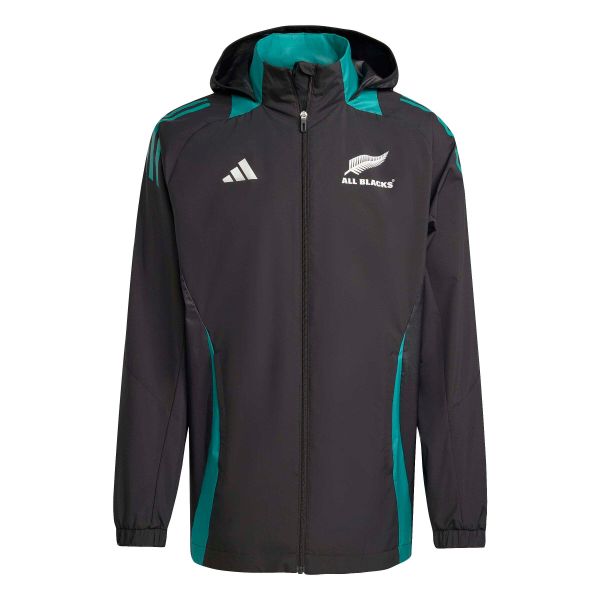 Kurtka wodoodporna All Blacks 2025/26. Czarne kurtki męskie Adidas, m, bez wzorów, bez kaptura. Za 468.00 zł.