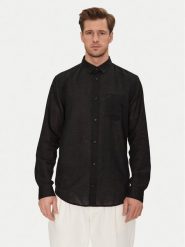 Calvin Klein Koszula K10K114488 Czarny Regular Fit. Czarne koszule męskie CALVIN KLEIN, l, bez wzorów, z bawełny, bez kołnierzyka, bez ramiączek. Za 309.99 zł.