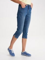 Szorty Damskie TBS Amberdre. Niebieskie szorty damskie Tbs, bez wzorów, z bawełny, klasyczne, z podwyższonym stanem. Za 299.00 zł.