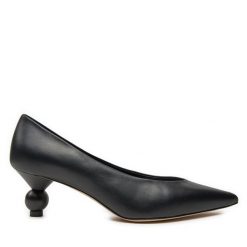 Czółenka Weekend Max Mara. Czarne czółenka damskie Weekend Max Mara, bez wzorów, bez obcasa. Za 1,129.00 zł.