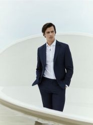 Bawełniana koszula slim fit - biały. Białe koszule męskie Reserved, l, bez wzorów, z bawełny, bez kołnierzyka, bez ramiączek. W wyprzedaży za 109.99 zł.