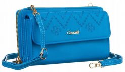 Stylowa torebka-portfel 4U Cavaldi M-13 niebieska. Niebieskie torebki klasyczne damskie 4U Cavaldi, bez wzorów, ze skóry ekologicznej, bez dodatków. Za 59.99 zł.