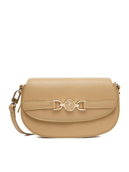 Eva Minge Torebka EO-ALLISON-KY158 Beżowy. Brązowe listonoszki damskie Eva Minge, bez wzorów, z materiału, bez dodatków. Za 159.99 zł.