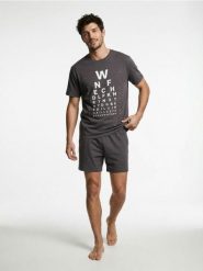 Bawełniana piżama dwuczęściowa - szary. Szare piżamy męskie Sinsay, l, bez wzorów, z bawełny, bez ramiączek. Za 25.99 zł.