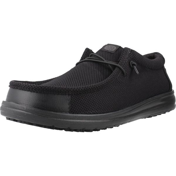 Buty HEY DUDE WALLY WORK CE Czarny. Czarne buty trekkingowe męskie Hey dude, z tkaniny, bez zapięcia, trekkingowe. Za 293.99 zł.