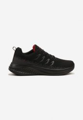 Czarno-Szare Buty Sportowe Sneakersy z Geometrycznym Wzorem Odalise. Czarne buty sportowe na co dzień męskie Born2be, z jeansu, bez zapięcia. Za 109.99 zł.