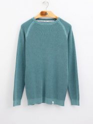 COLOURS & SONS Sweter w kolorze turkusowym rozmiar: M. Niebieskie swetry męskie COLOURS & SONS, m, bez wzorów, z bawełny, bez kołnierzyka. Za 166.10 zł.