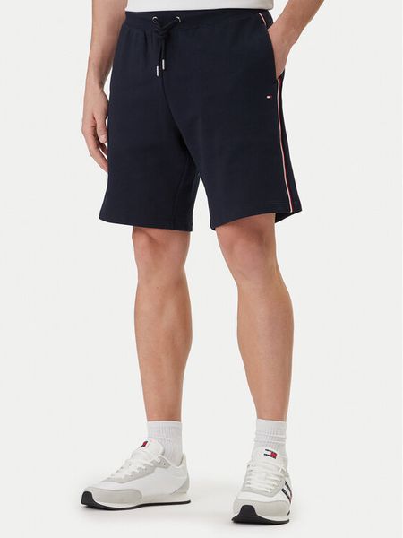 Tommy Hilfiger Szorty sportowe Global Stripe MW0MW42883 Granatowy Regular Fit. Niebieskie szorty sportowe męskie Tommy Hilfiger, m, z bawełny. Za 409.99 zł.