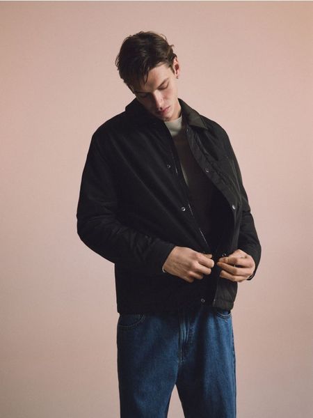 Kurtka z kołnierzem - brązowy. Brązowe kurtki męskie Reserved, l, bez wzorów, bez kaptura. Za 169.99 zł.