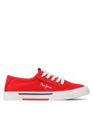 Pepe Jeans Tenisówki Brady Boy Basic PBS30527 Czerwony. Czerwone buty sportowe chłopięce Pepe Jeans, z jeansu, bez zapięcia. Za 129.99 zł.