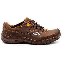 Antex Męskie buty trekkingowe 268 brązowe. Brązowe buty trekkingowe męskie na jesień, z jeansu, bez zapięcia. Za 319.69 zł.