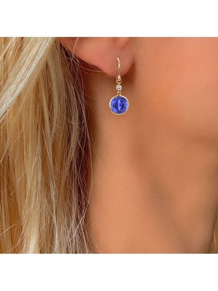 DIA DIAMONDS Pozłacane kolczyki z topazem i tanzanitem rozmiar: onesize. Niebieskie kolczyki damskie DIA DIAMONDS, z tanzanitem, pozłacane, z zapięciem typu bigiel. Za 174.84 zł.