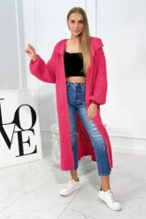 Sweter z dodatkiem moheru w stójkę fuksja. Czerwone swetry klasyczne damskie KESI, l, z moheru, bez kołnierzyka, plus size. Za 278.10 zł.