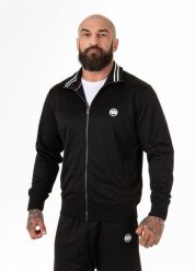 Bluza męska Pitbull rozpinana Oldschool Small Logo. Czarne bluzy sportowe męskie PITBULL, bez wzorów, z materiału, retro, bez kołnierzyka, bez ramiączek. Za 259.00 zł.
