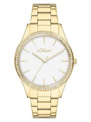 S.Oliver Zegarek kwarcowy w kolorze złoto-białym rozmiar: onesize. Białe, analogowe zegarki damskie S.Oliver, metalowe. Za 217.99 zł.