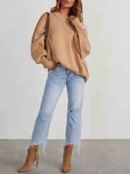 LA Angels Sweter w kolorze beżowym rozmiar: XL. Brązowe swetry klasyczne damskie LA Angels, xl, bez kołnierzyka. Za 187.96 zł.