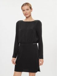 Calvin Klein Jeans Sukienka koktajlowa Open Back Dress J20J222534 Czarny Regular Fit. Czarne sukienki damskie Calvin Klein Jeans, m, bez wzorów, z jeansu, wizytowe, bez kołnierzyka, bez ramiączek. Za 329.99 zł.