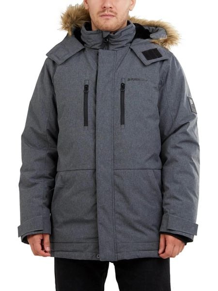 Płaszcz zimowy męski Fundango Spirit. Szare płaszcze męskie Fundango, na zimę, m, bez wzorów, z futra, eleganckie. Za 399.00 zł.