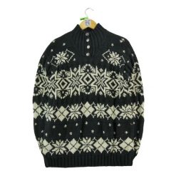 Second life - Kobieta Sweter z Lnu w Kolorze Czarnym - Stan bardzo dobry. Czarne swetry klasyczne damskie Ralph Lauren, bez kołnierzyka. Za 153.32 zł.
