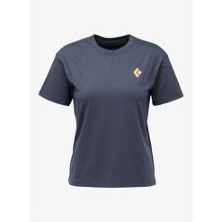 Koszulka bawełniana damska Black Diamond Heritage Badge SS Tee. Niebieskie bluzki sportowe damskie Black Diamond, bez wzorów, z bawełny, bez ramiączek. Za 140.99 zł.