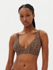 MICHAEL Michael Kors Góra od bikini MM54113 Beżowy. Brązowe bikini damskie MICHAEL Michael Kors, bez wzorów. Za 309.99 zł.