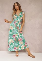 Zielona Sukienka Lydena. Zielone sukienki damskie Renee, l, bez wzorów, bez kołnierzyka, bez ramiączek, maxi. W wyprzedaży za 47.99 zł.