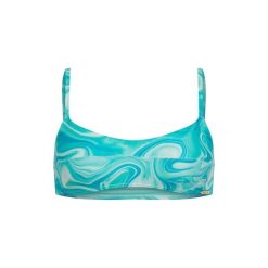 Damski biustonosz z nadrukiem Superdry. Niebieskie biustonosze sportowe damskie Superdry., bez wzorów. W wyprzedaży za 158.60 zł.