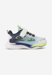 Biało-Niebieskie Buty Sportowe Sneakersy na Grubszej Podeszwie na Rzep Erislo. Białe sukienki niemowlęce Born2be, bez wzorów, z dzianiny, bez ramiączek. Za 99.99 zł.