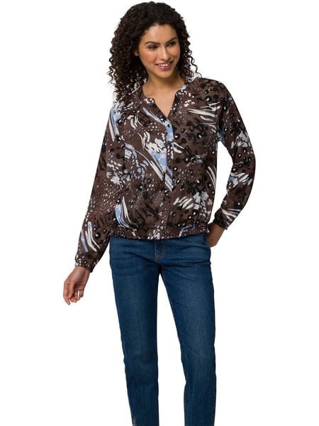 Heine Bluzka w kolorze brązowym rozmiar: 46. Brązowe bluzki damskie Heine, bez wzorów, bez kołnierzyka, bez ramiączek. Za 30.99 zł.