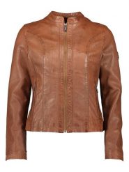 HIS Skórzana kurtka w kolorze jasnobrązowym rozmiar: 42. Brązowe kurtki damskie HIS, bez wzorów, ze skóry, bez kaptura. Za 544.45 zł.