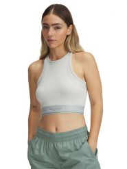 Under Armour Top "Meridian" w kolorze szarym rozmiar: S. Szare topy damskie Under Armour, s, bez wzorów, prążkowane, bez kołnierzyka. Za 79.99 zł.