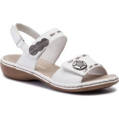 Sandały RIEKER 65972-81. Sandały damskie Rieker, bez wzorów, bez obcasa. Za 249.99 zł.