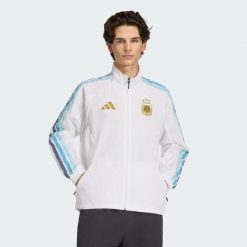 Podstawowa bluza reprezentacyjna Argentyny. Białe bluzy bez kaptura męskie Adidas, l, z dresówki. Za 529.00 zł.
