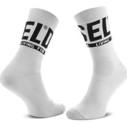 Skarpety Wysokie Unisex DIESEL - Skm Ray 00S6U0 0QATV 100 White. Białe skarpetki damskie Diesel, bez wzorów, z bawełny. Za 49.00 zł.