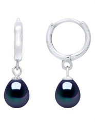 Pearline Srebrne kolczyki-kreole z perłami i cyrkoniami rozmiar: onesize. Niebieskie kolczyki damskie Pearline, z cyrkonią, srebrne. Za 195.99 zł.