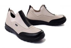 RIEKER TEX L7153-60 beige, półbuty damskie. Brązowe półbuty damskie Rieker, bez wzorów, bez obcasa. Za 197.94 zł.