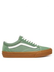 Vans Tenisówki Old Skool VN000D9Y17P1 Zielony. Zielone trampki i tenisówki damskie Vans, bez wzorów, ze skóry. Za 299.99 zł.