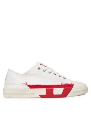 Diesel Trampki S-D-Verse Low Y03504P8114 HA690 Biały. Białe trampki i tenisówki męskie Diesel, bez wzorów, z materiału, bez zapięcia. Za 629.99 zł.