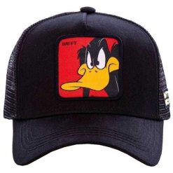 Męska Czapka Z Daszkiem Daffy Duck Looney Tunes Trucker Cap. Czarne czapki męskie CapsLab, bez wzorów, z bawełny. Za 206.99 zł.