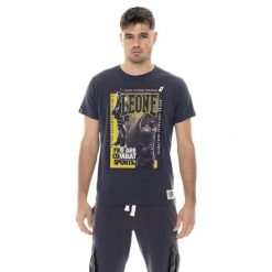Kurzärmeliges Herren-T-Shirt aus Baumwolle mit Leone 1947 Graphics-Aufdruck. Szare t-shirty męskie LEONE 1947 APPAREL, bez wzorów, z bawełny, bez kołnierzyka. W wyprzedaży za 60.39 zł.