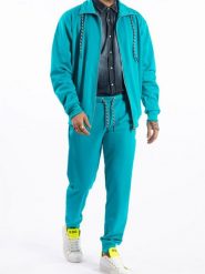 Takeshy Kurosawa Bluza "Gang" | 82931 |Gang | Mężczyzna | Turkusowy. Niebieskie bluzy bez kaptura męskie Takeshy Kurosawa, m, z poliesteru. W wyprzedaży za 249.00 zł.