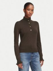 Marella Sweter Emme by Marella Onde 2625366101 Brązowy ciemny Regular Fit. Brązowe swetry klasyczne damskie Marella, s, z wiskozy, bez kołnierzyka. Za 554.99 zł.