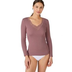 Koszulka damska Damart Thermolactyl. Czerwone bluzki sportowe damskie DAMART, bez wzorów, bez ramiączek. Za 219.00 zł.