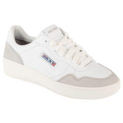 Buty sportowe Sneakersy damskie, Sport Court 2.0 - On The Block. Białe buty sportowe na co dzień damskie Skechers, bez wzorów, trekkingowe, Skechers Sport. Za 279.99 zł.