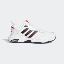 Buty męskie sportowe Adidas STRUTTER. Białe buty sportowe na co dzień męskie Adidas, z gumy, bez zapięcia, trekkingowe. Za 322.50 zł.