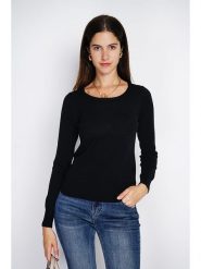 ASSUILI Sweter w kolorze czarnym rozmiar: 40. Czarne swetry klasyczne damskie Assuili, z kaszmiru, bez kołnierzyka. Za 109.26 zł.