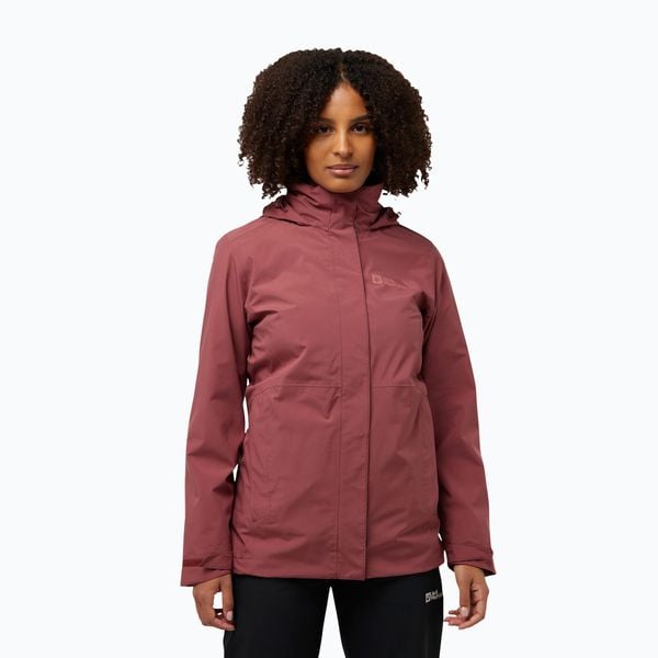 Kurtka 3w1 damska Jack Wolfskin Rotwand 3In1. Czerwone kurtki damskie Jack Wolfskin, xs, bez wzorów, bez kaptura. Za 949.99 zł.